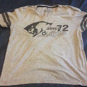 Buffalo David Bitton Grey V-neck